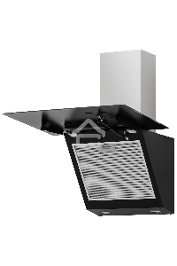 Вытяжка наклонная Krona Kristen 600 black/inox S сенсорное управление, чёрный