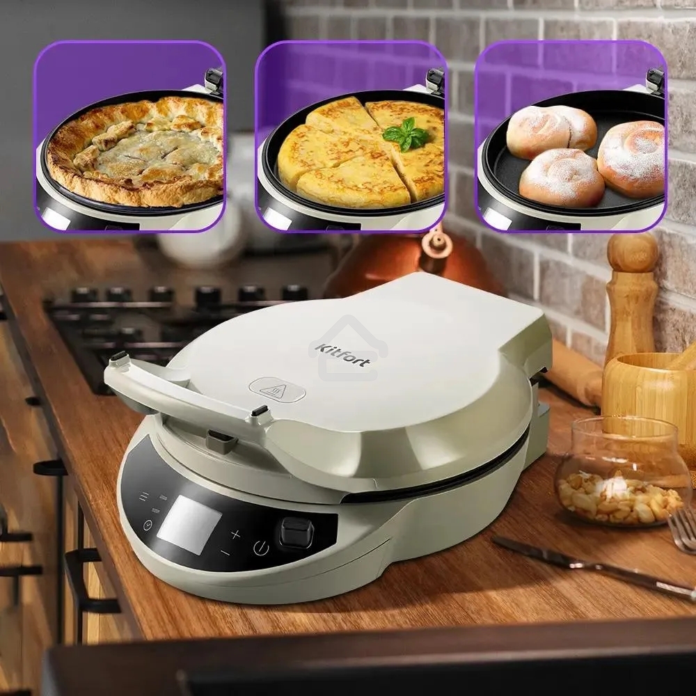 Пиццамейкер Kitfort КТ-4638 1600Вт серый/черный