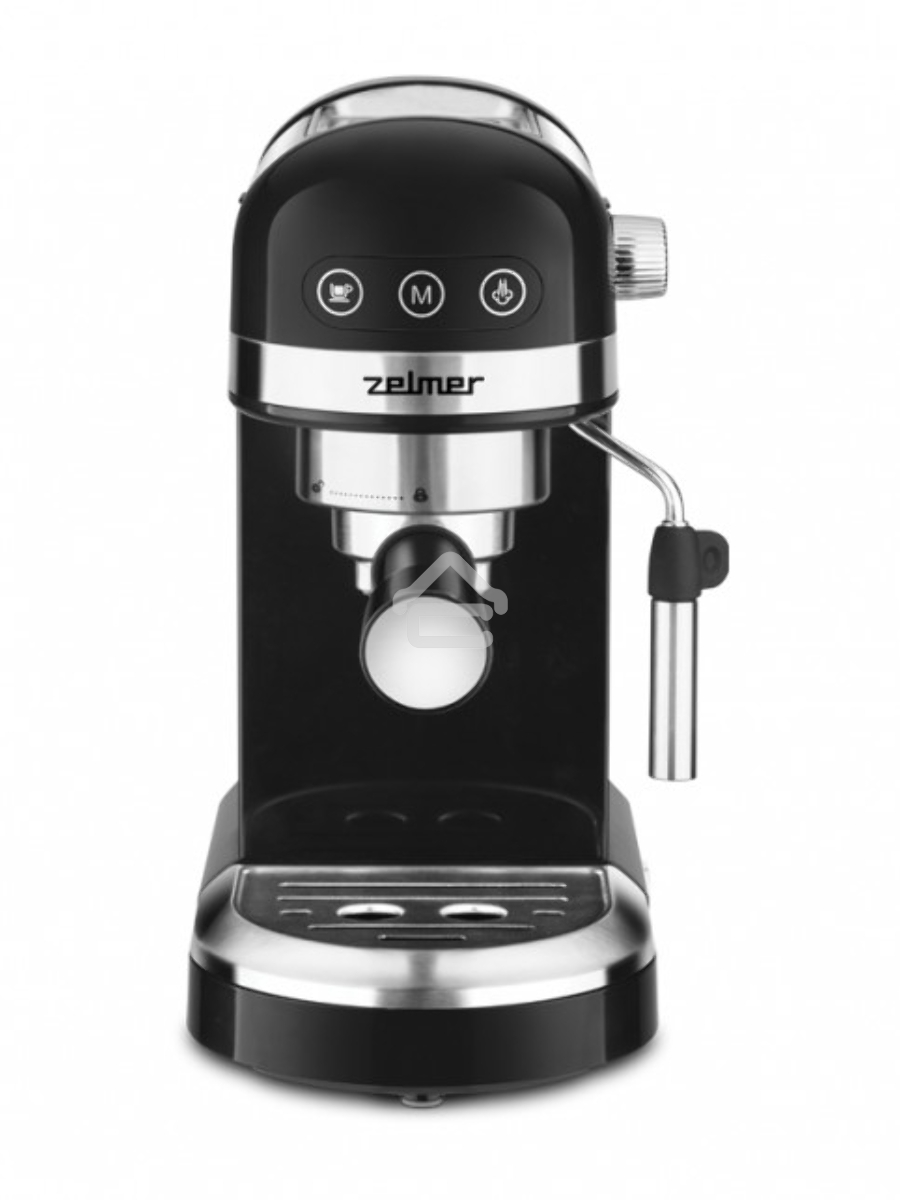 Кофеварка рожковая Zelmer EXPRESSO ZCM7295 черный, исп. кофе - молотый/чалды, 1.4 л, 1350 Вт, 20 Бар.