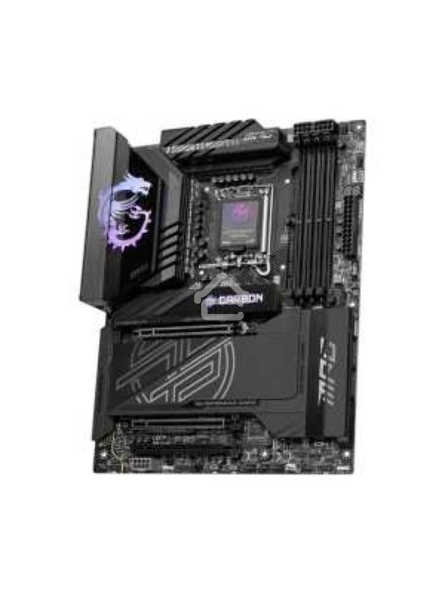 Материнская плата MSI MPG Z890 CARBON WIFI, LGA 1851, Intel Z890, 4xDDR5, 4xSATA, 5xM.2, 1xPCI-E 5.0 x16, 1xPCI-E 5.0 x8, 1xPCI-E 4.0 x4, 1xHDMI, 2xUSB-C Thunderbolt 4, 1xUSB-C 3.2 Gen 2, 10xUSB-A 3.2 Gen 2, 2x 5Gb LAN, 2x3.5 мм, 7.1, ATX