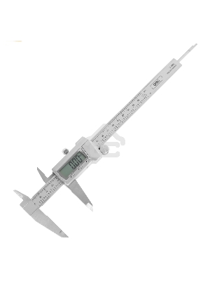 Электронный штангенциркуль Deli DL91200  200мм, метрическая/дюймовая конвертация, нержавеющая сталь, 3 кнопочное управление, светодиодный дисплей, 1,5В SR44.