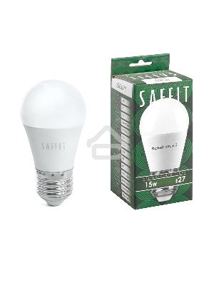 Лампа светодиодная SAFFIT SBG4515 LED 15вт Е27 теплый матовый шар