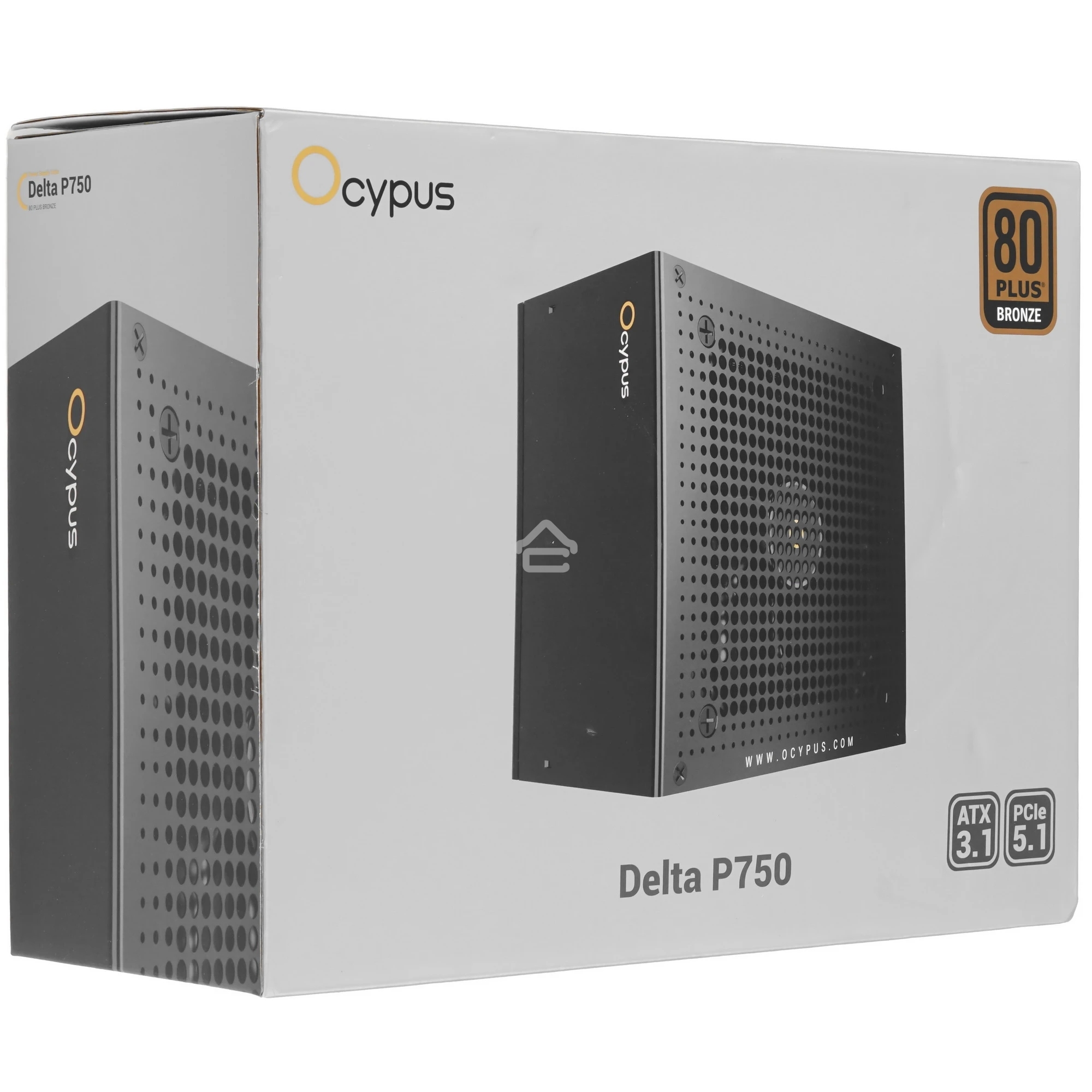 Блок питания Ocypus Delta P750, 750W, APFC, 80+ Bronze, ATX 3.1, 120mm Fan (P750-BF)