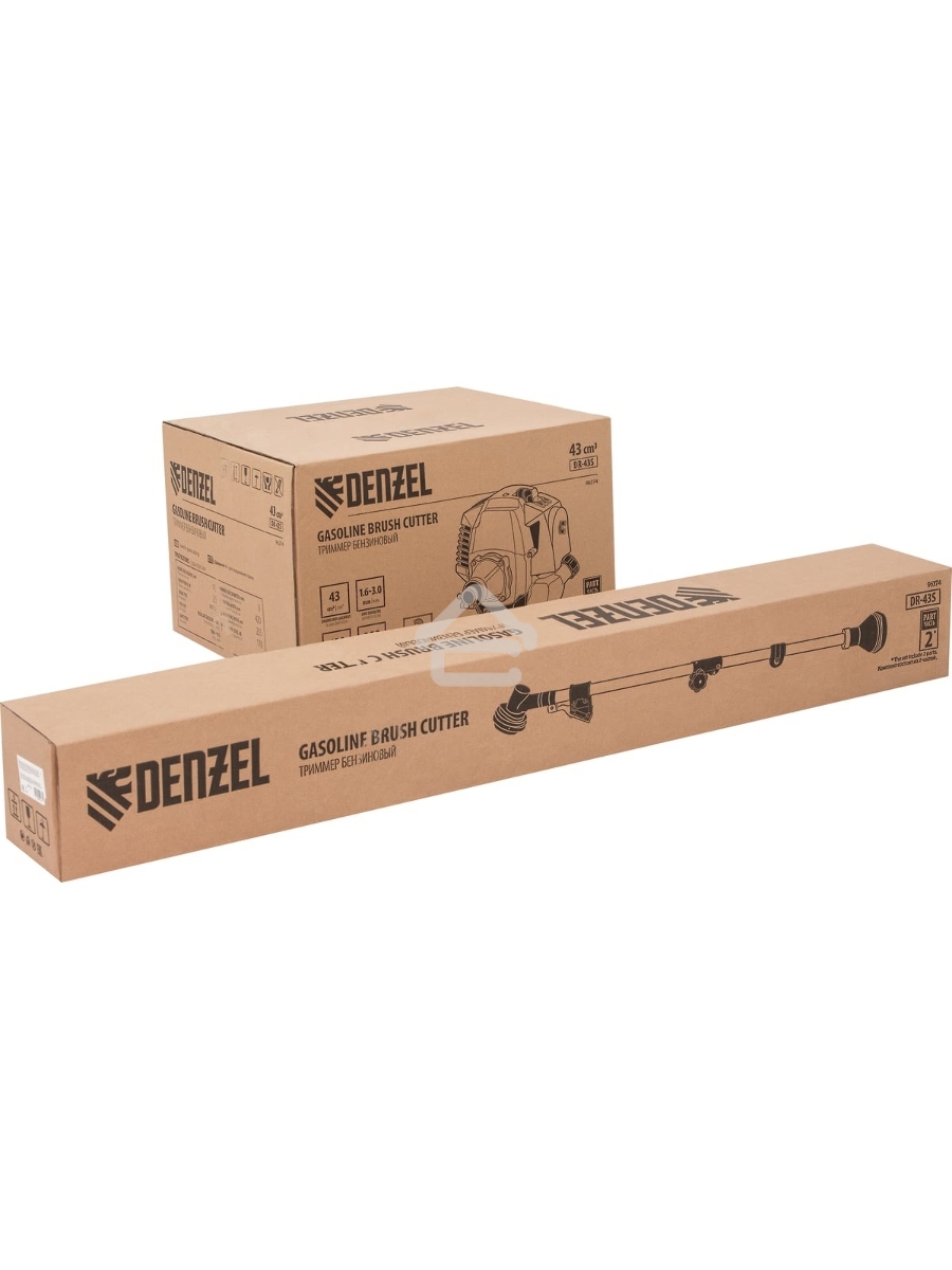 Триммер бензиновый Denzel DR-43S, 43 см3, разъемная штанга, состоит из 2 частей