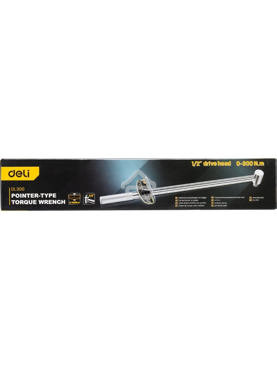 Динамометрический ключ Deli DL300 0-300Нм, 1/2