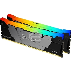 Оперативная память Kingston Fury Renegade, DDR4, 16GB (2x8GB), 4266MHz, CL19, DIMM, с радиатором, RGB, серебристый/черный