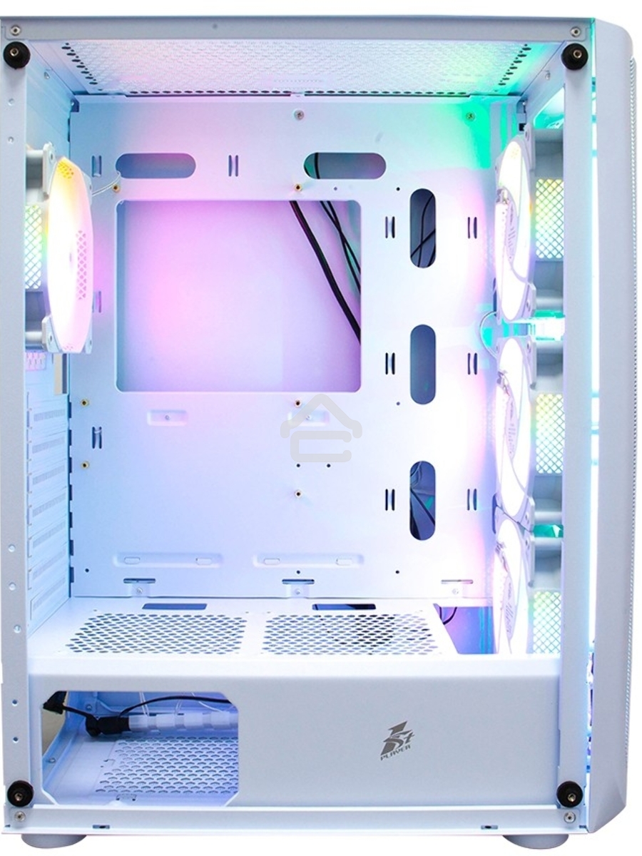 Корпус 1STPLAYER FIREBASE X4 White / ATX, TG / 4x120mm LED fans inc. / X4-WH-4F1-W