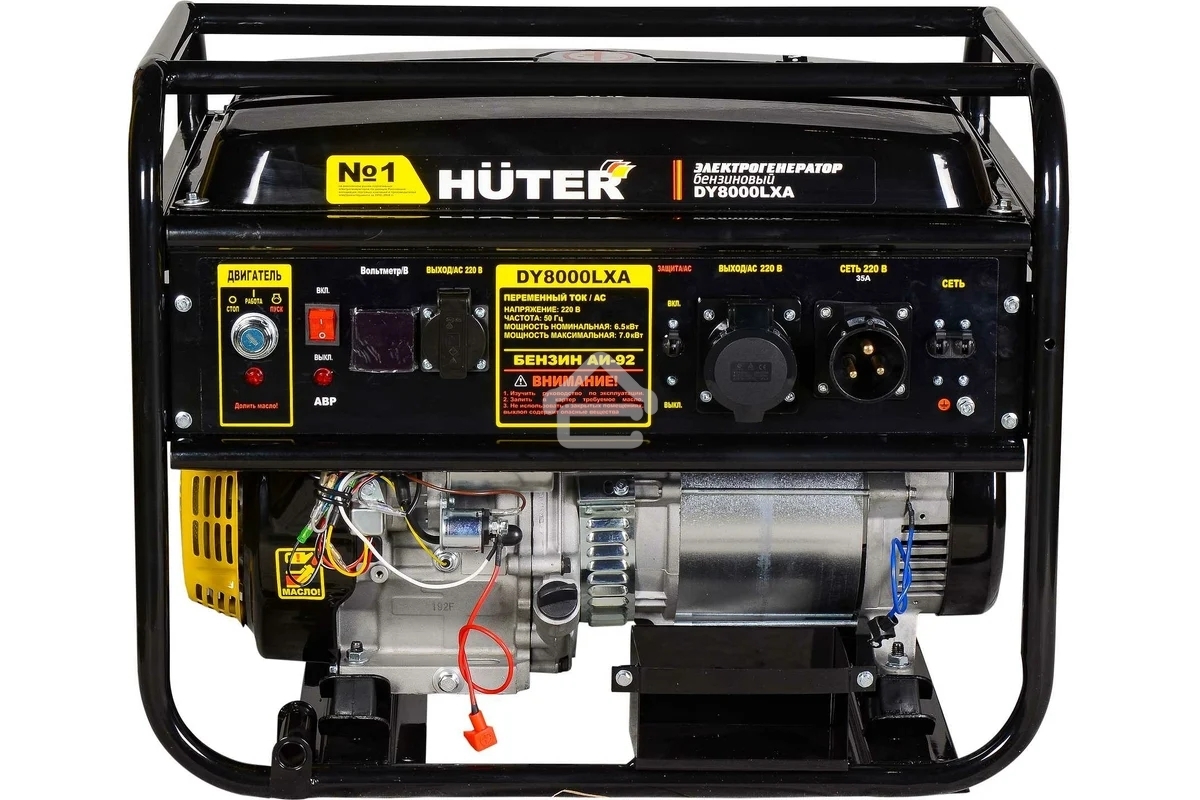 Электрогенератор бензиновый Huter DY8000LXA, 6.5 кВт, 81 дБ, 94 кг