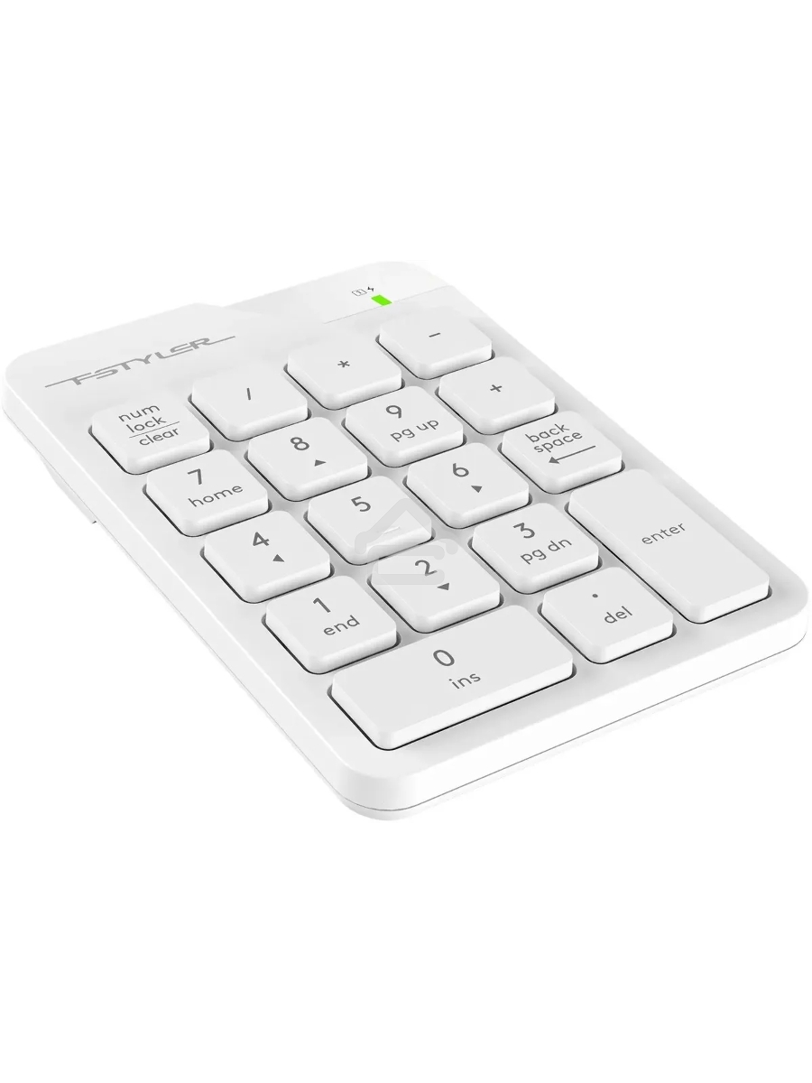 Числовой блок A4Tech FGK21C беспроводной, USB, Радиоканал, белый