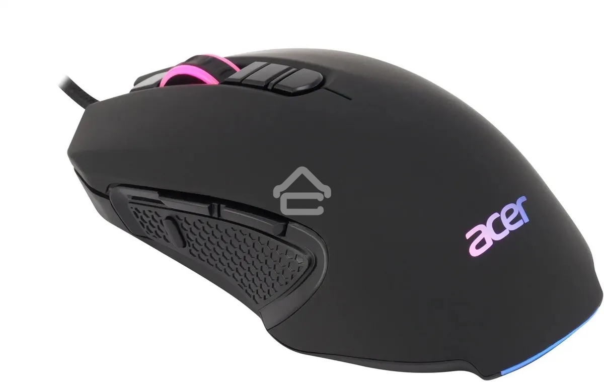 Мышь проводная Acer OMW160 черный, 6400 dpi, USB, кнопки - 8