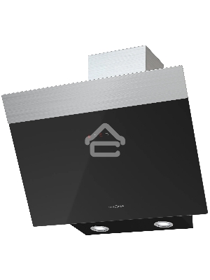 Вытяжка наклонная Krona Kristen 600 black/inox S сенсорное управление, чёрный