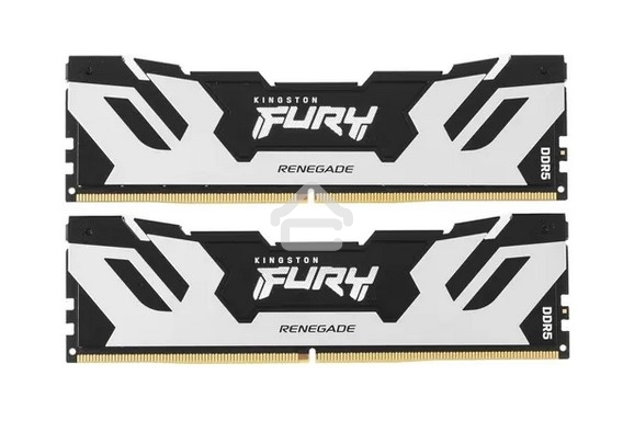 Оперативная память Kingston Fury Renegade Silver, DDR5, 96Gb (2x48GB), 6000MHz, CL32, DIMM, с радиаторами, серебристый/черный