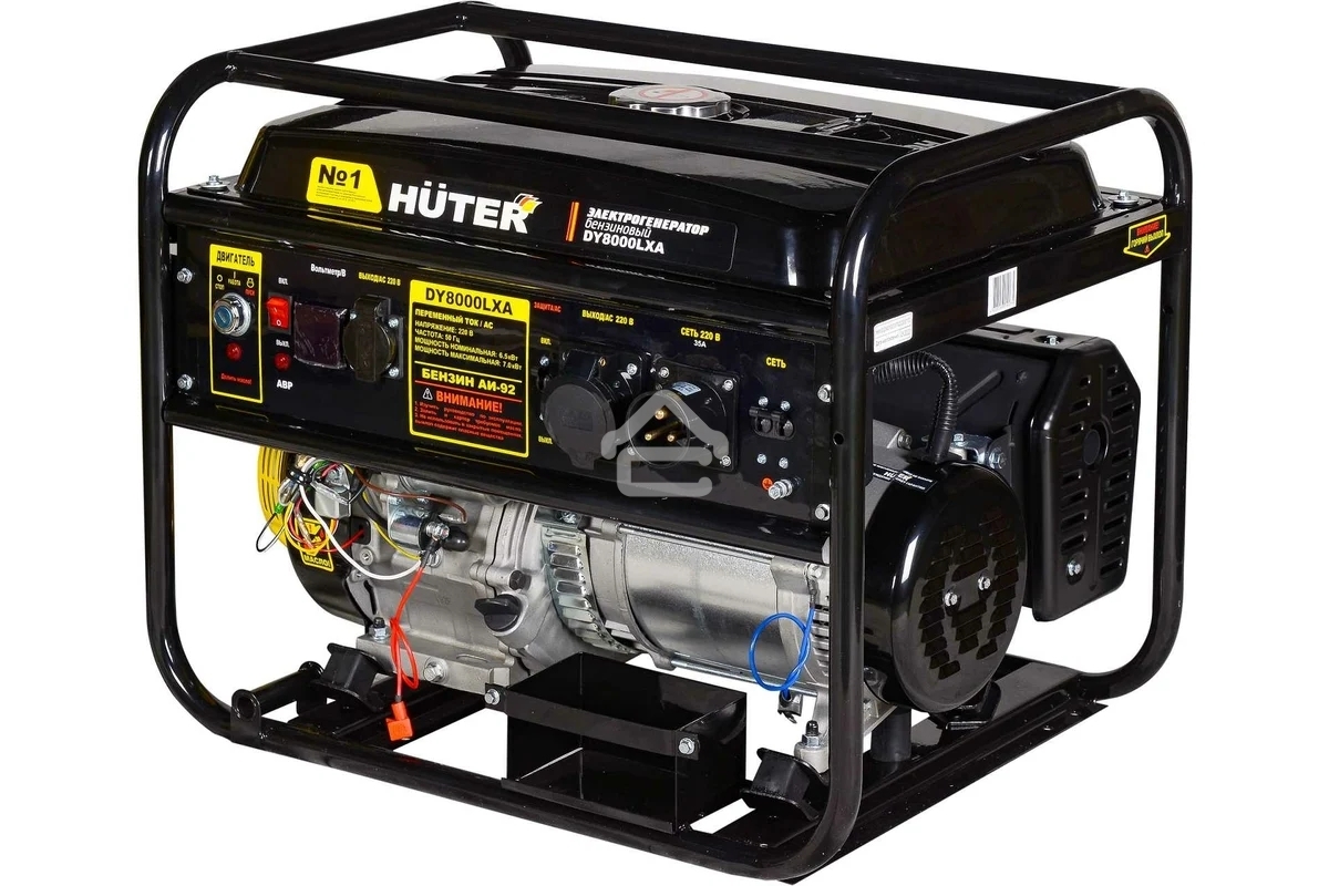 Электрогенератор бензиновый Huter DY8000LXA, 6.5 кВт, 81 дБ, 94 кг