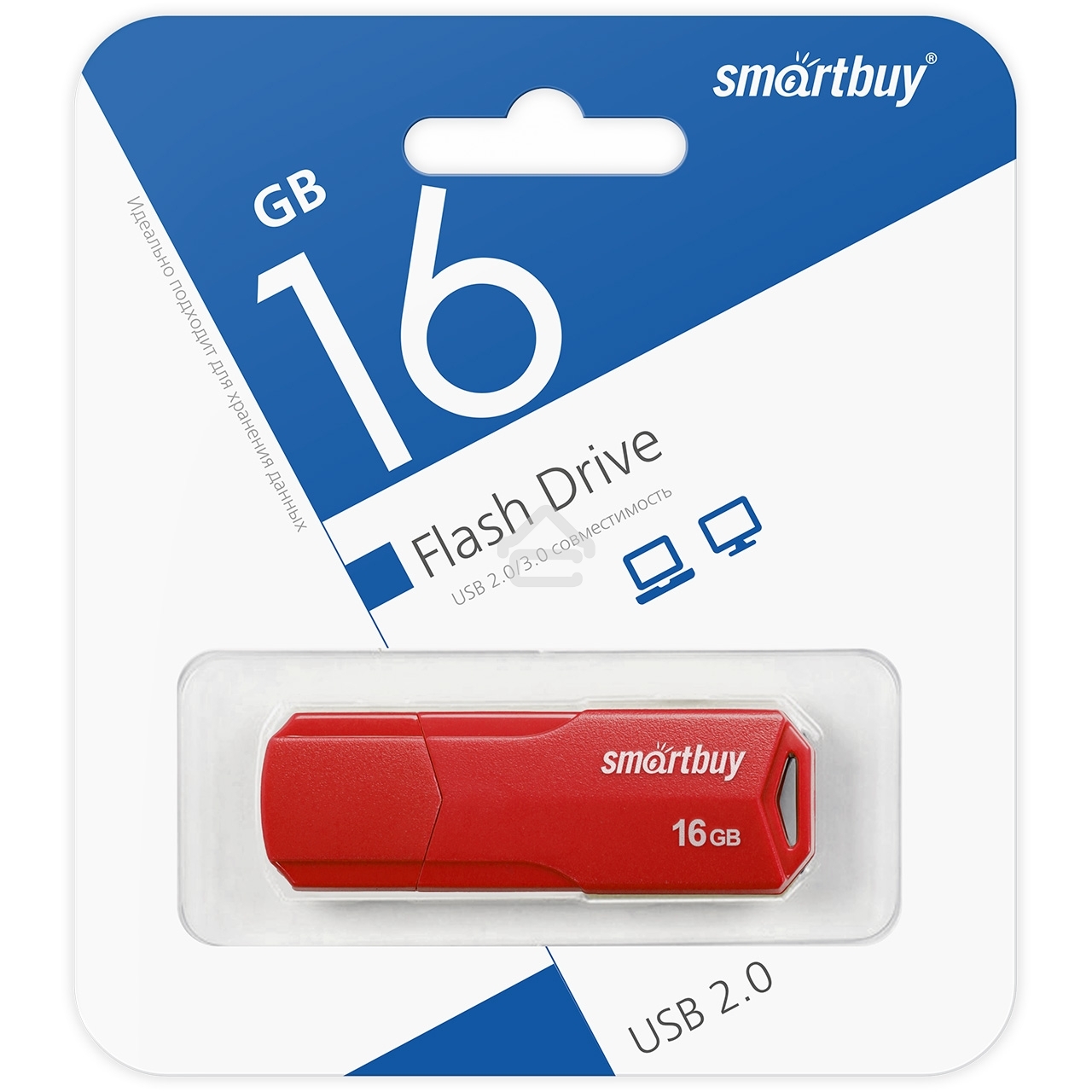 Флешка USB R/W SmartBuy R/W 16GB CLUE Red (SB16GBCLU-R)