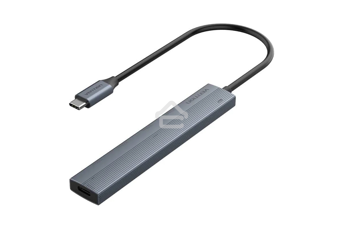 Концентратор Vention OTG USB 3.2 Gen 2 Type-C на 4 USB порта + USB-C PD Серый - 0.15м.
