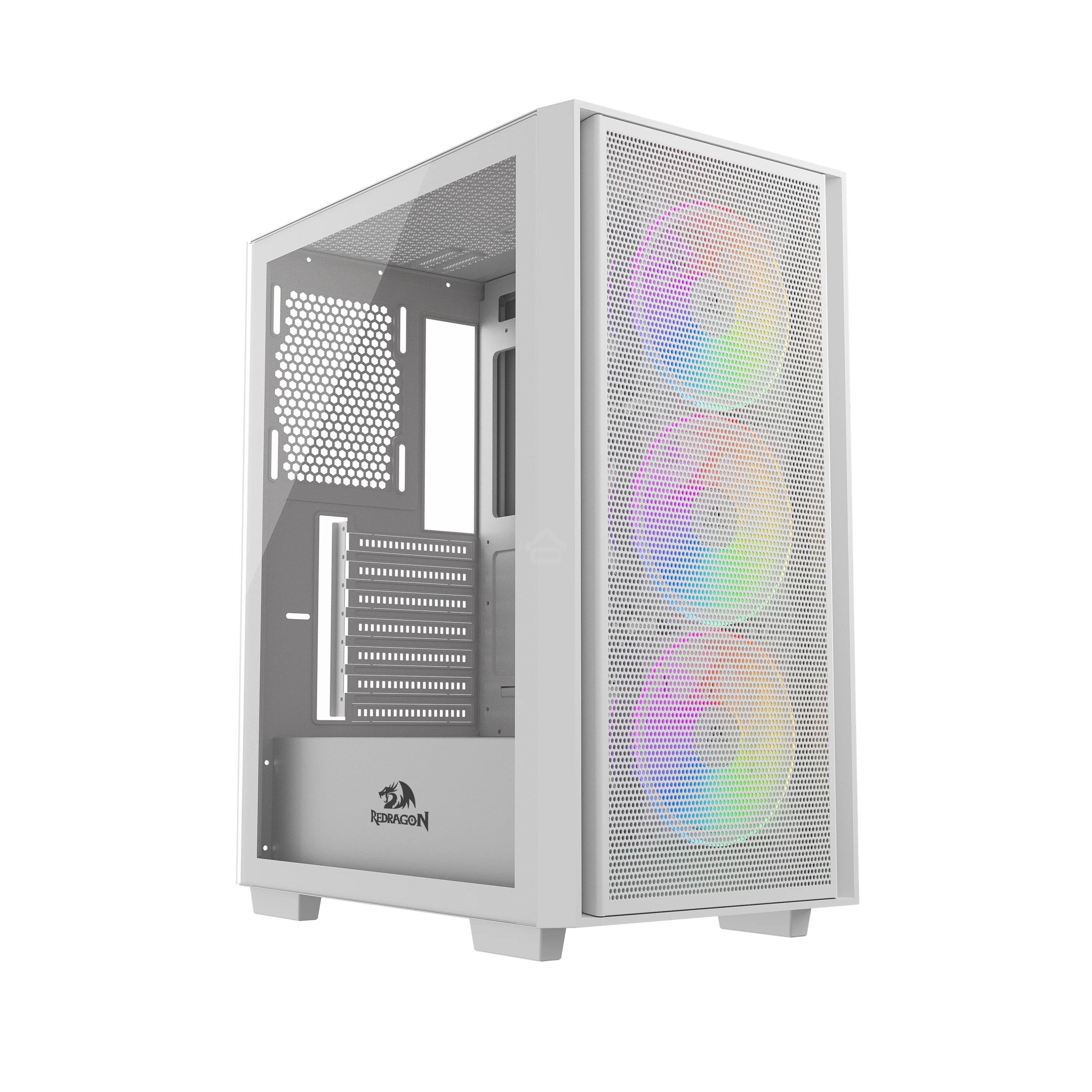 Компьютерный корпус Redragon Paktis3 ITX/Micro-ATX/ATX,3кул12см,белый