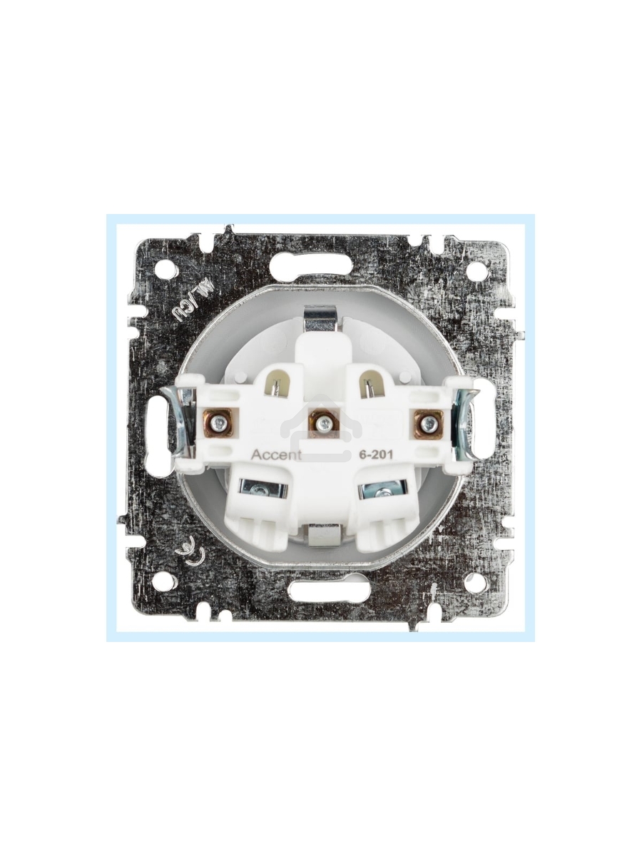 Розетка Intro Accent 6-201-01 2Р 16А-250В IP20 СУ AL/CU белый Б0063653