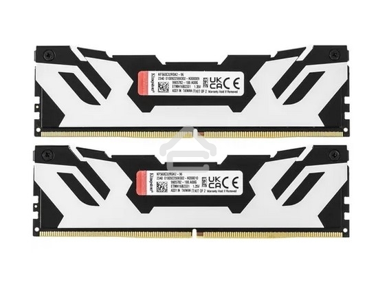Оперативная память Kingston Fury Renegade Silver, DDR5, 96Gb (2x48GB), 6000MHz, CL32, DIMM, с радиаторами, серебристый/черный