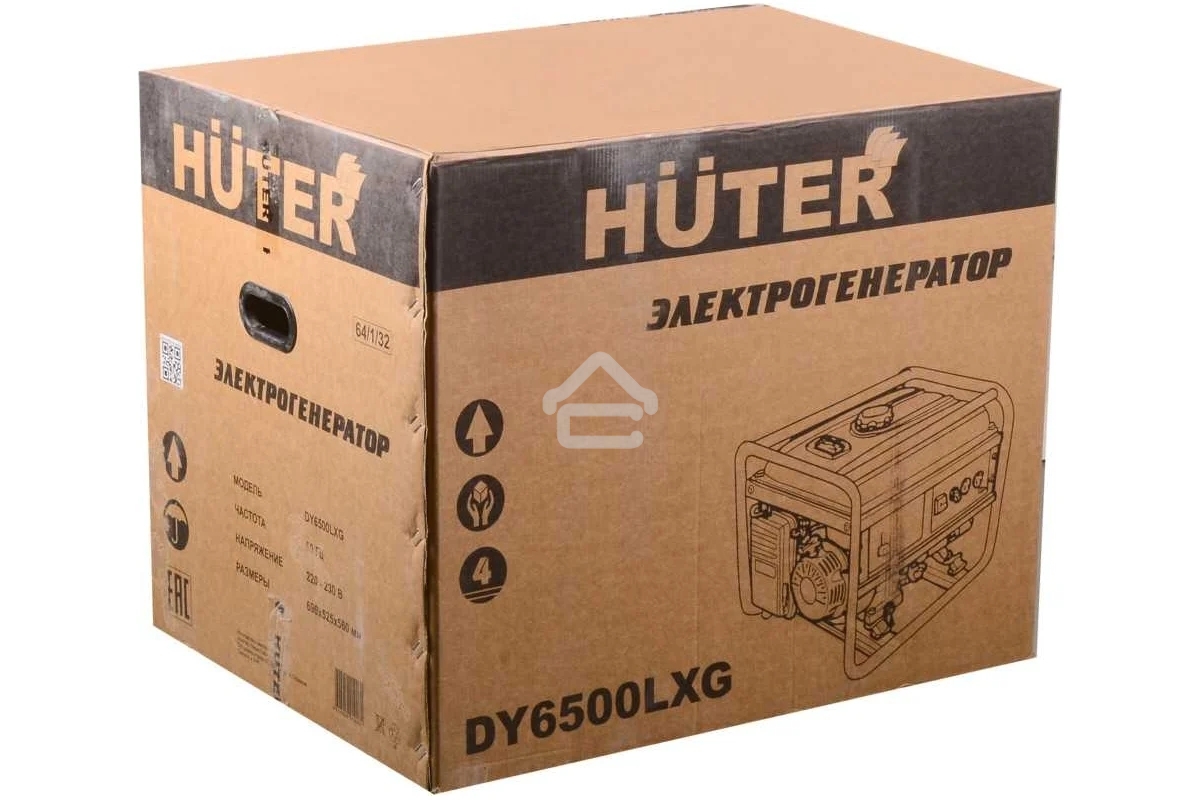 Электрогенератор бензиновый гибридный Huter DY6500LXG, 5 кВт, 71 дБ, 75 кг