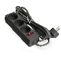 Удлинитель ExeGate EC-3-3B EX279351RUS чёрный, 3 м, евровилка, 3 розетки, 2200 Вт