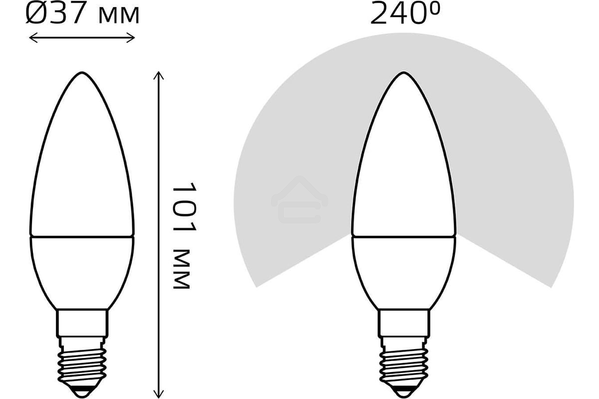 Лампа светодиодная Gauss LED Candle 7Вт E14 4100К step diммable (диммир.)