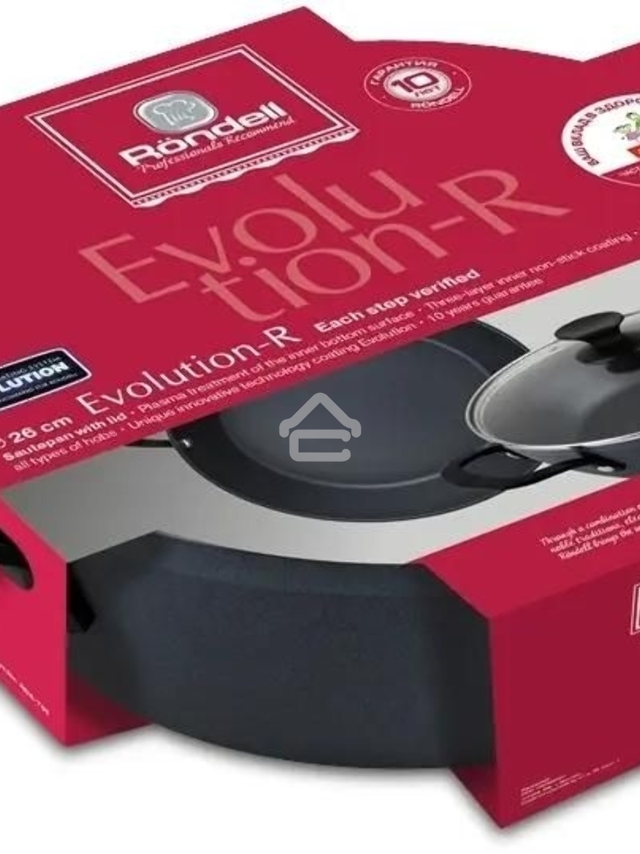 Сотейник Rondell Evolution-R RDA-799, 26см, с крышкой, графитовый