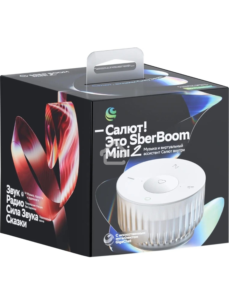 Умная колонка Sber Boom Mini 2 SBDV-00250G Салют серый 5W Mono BT/Wi-Fi