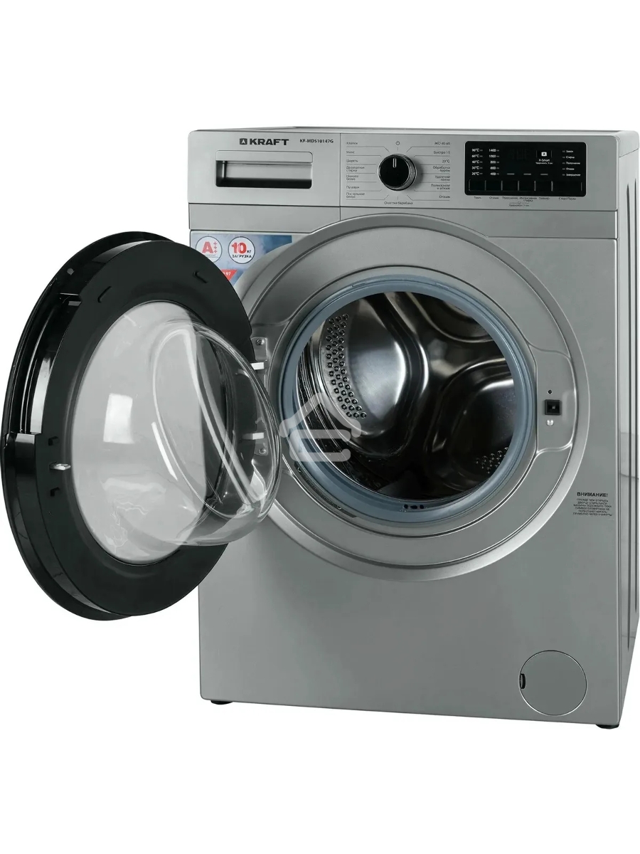 Стиральная машина Kraft KF-MDS10147G серый, загрузка фронтальная 10 кг, 1400 об/мин., класс: А+++