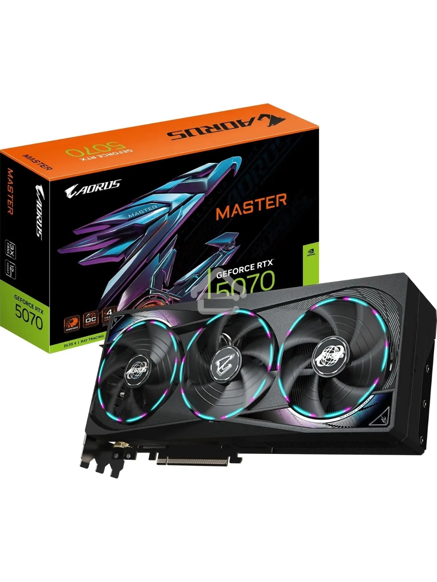 Видеокарта Gigabyte PCI-E GV-N5070AORUS M-12GD 1.0 NVIDIA GeForce RTX 5070 12Gb 192bit GDDR7 2805/28000 HDMIx1 DPx3 HDCP Ret