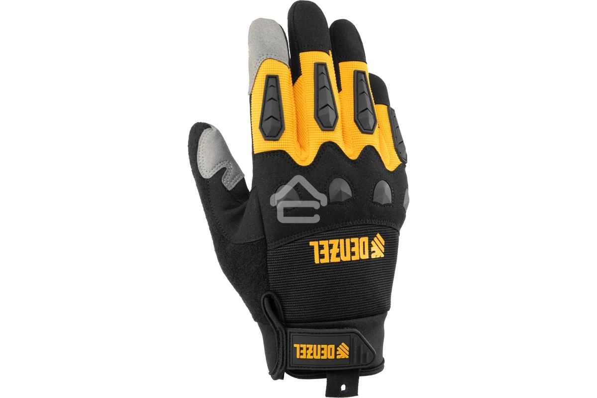 Перчатки универсальные Denzel 68003 усиленные, с защитными накладками, размер 10