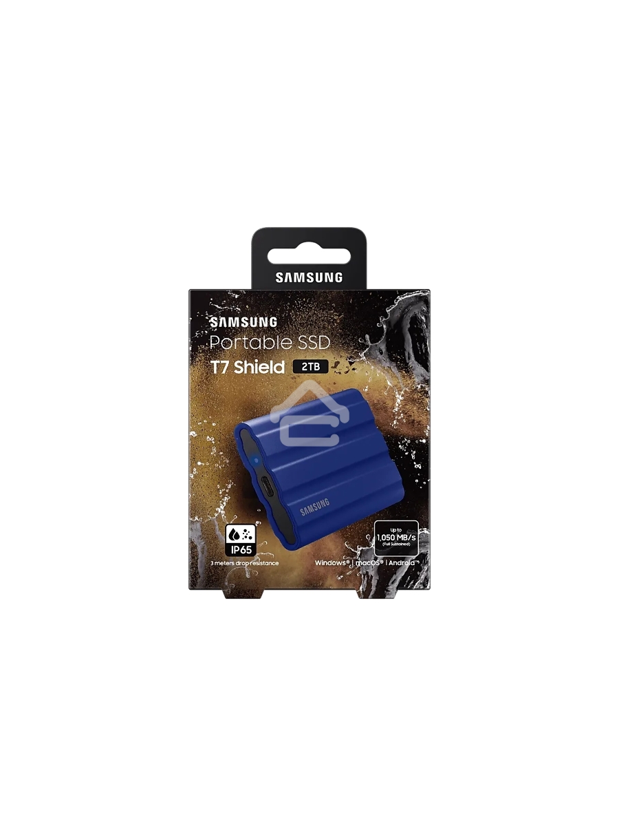 Накопитель SSD Samsung T7 Shield MU-PE1T0R/WW, USB3.2, 1ТБ, синий