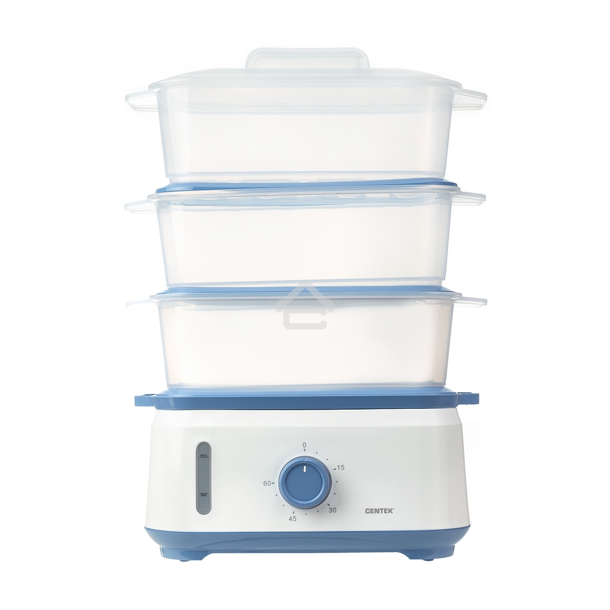 Пароварка электрическая Centek CT-1462 9л 1050Вт, таймер 60 мин, 3 контейнера, чаша для риса, резервуар 1,5л.