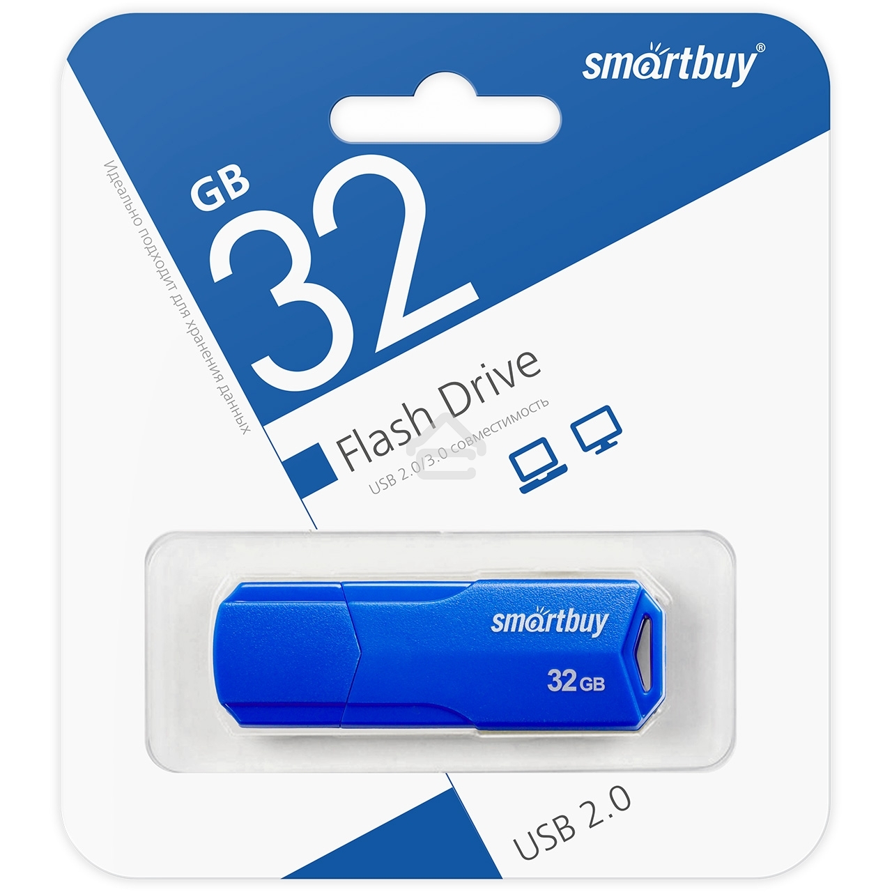 Флешка USB Smartbuy R/W 32Gb CLUE Blue (SB32GbCLU-BU)