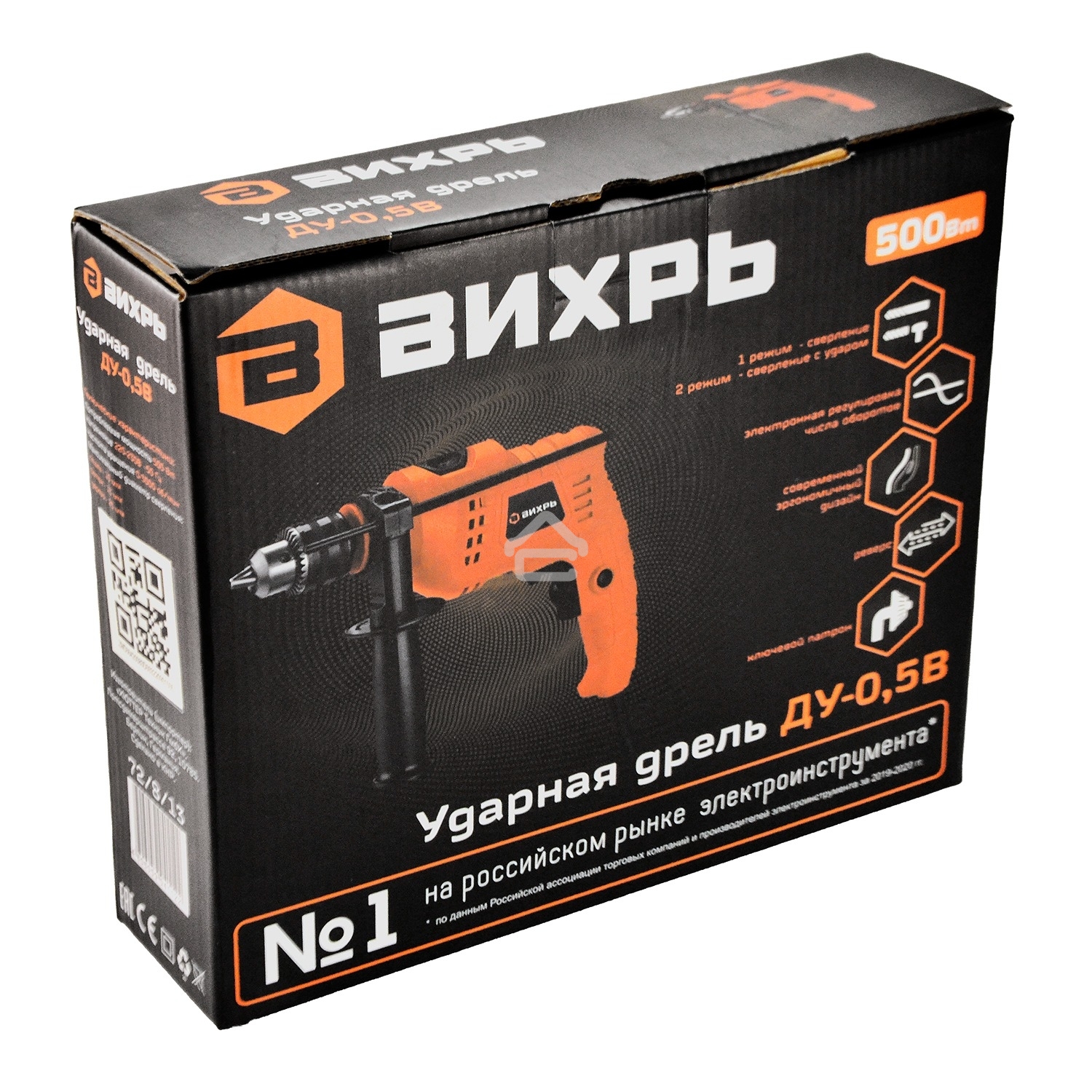 Дрель ударная Вихрь ДУ-0,5В 900/72/8/13
