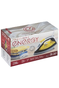 Утюг ENERGY EN-349 желтый/чёрный, 2200 Вт, пар, спрей, тефлоновая подошва