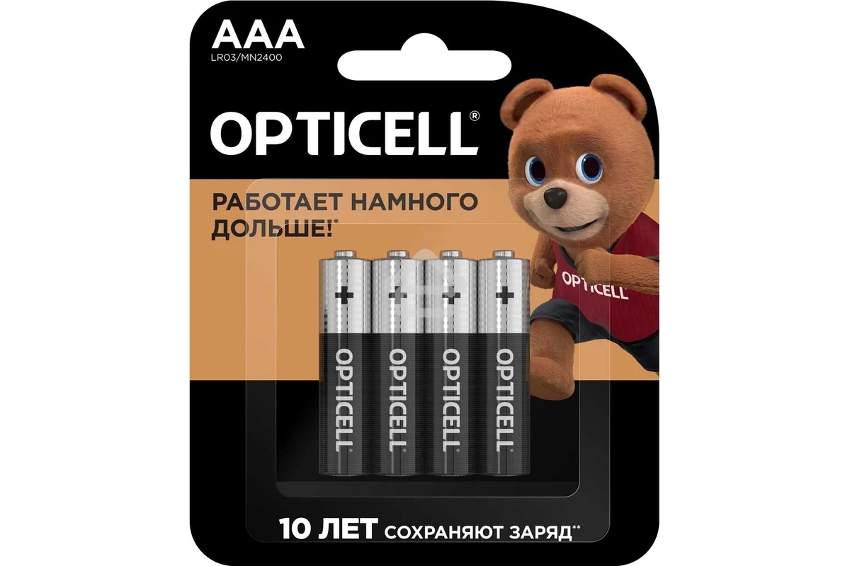 Элемент питания алкалиновый AAA/LR03 (блист. 4шт) Basic Opticell 5051002
