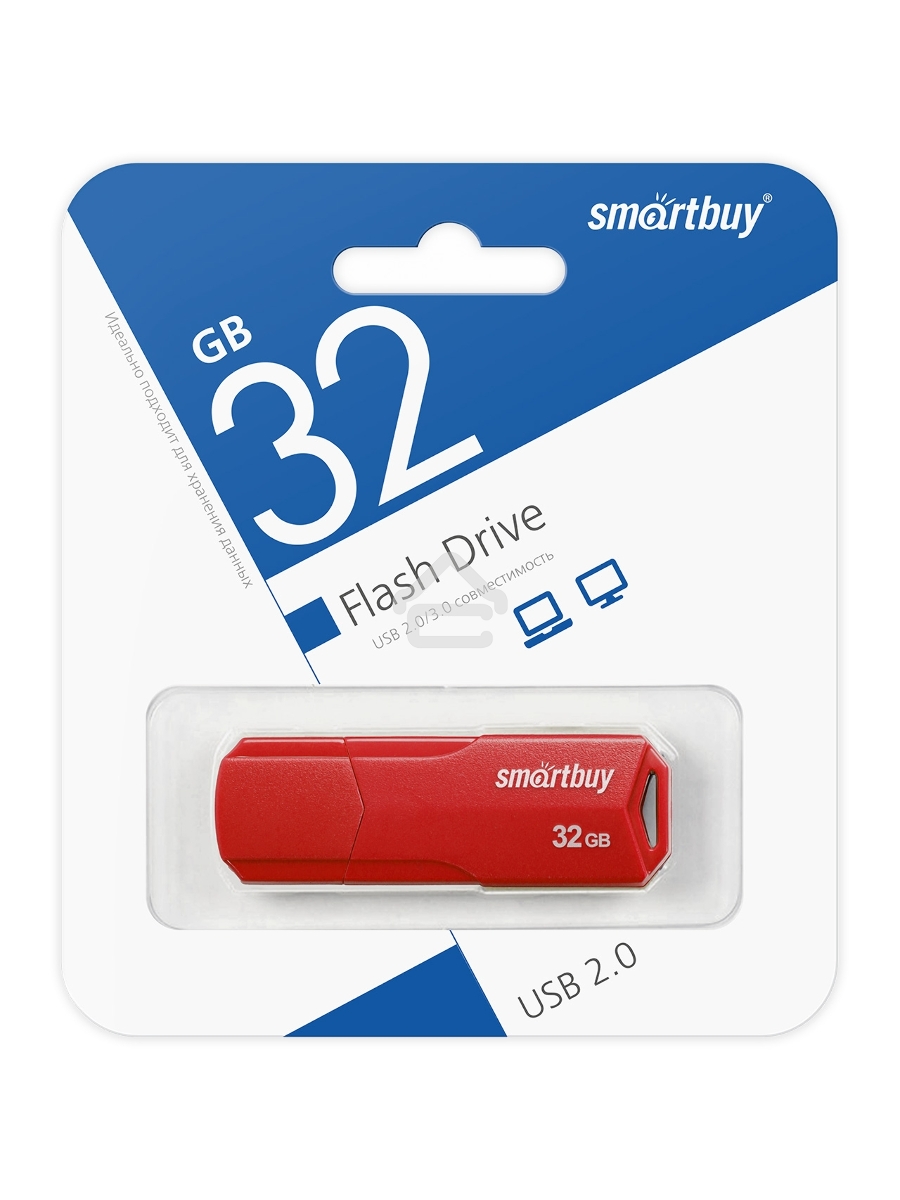 Флеш диск SmartBuy 32GB CLUE Red (SB32GBCLU-R)