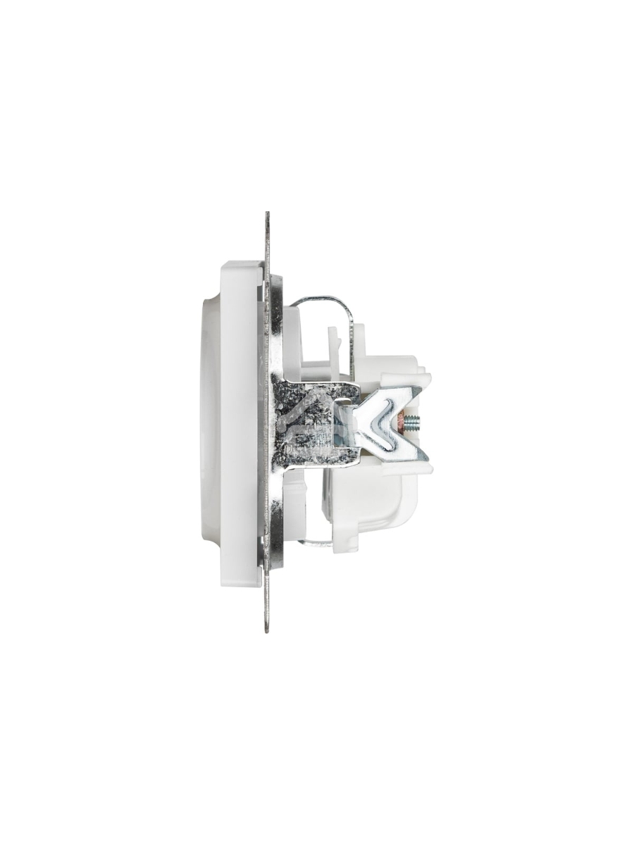 Розетка Intro Accent 6-202-01 2P+E Schuko 16А-250В IP20 СУ AL/CU белый Б0063678