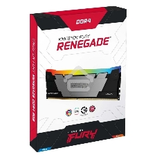 Оперативная память Kingston Fury Renegade, DDR4, 16GB (2x8GB), 3600MHz, CL16, DIMM, с радиаторами, RGB, серый/черный