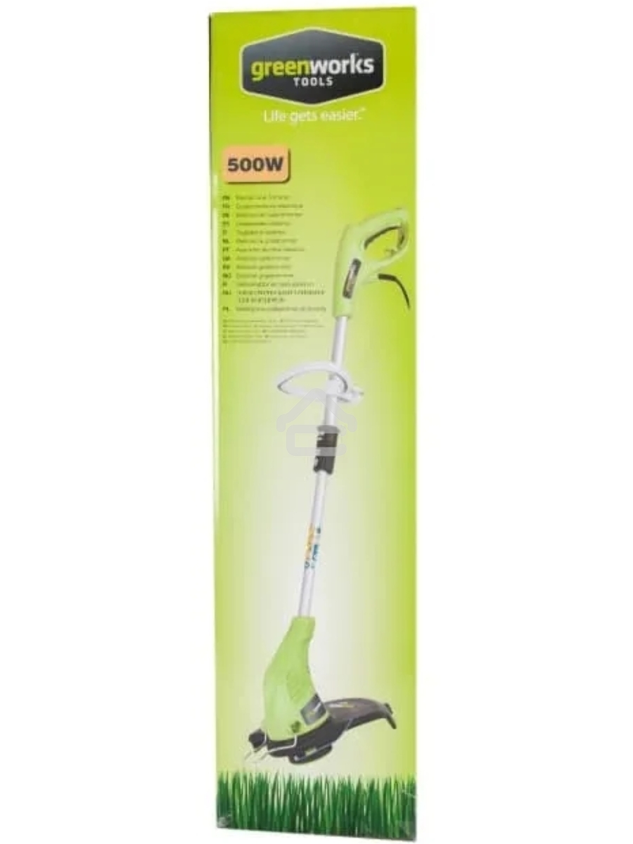 Триммер электрический GREENWORKS GST5033 21217 нижний двигатель 500Вт леска 1.6мм 33см