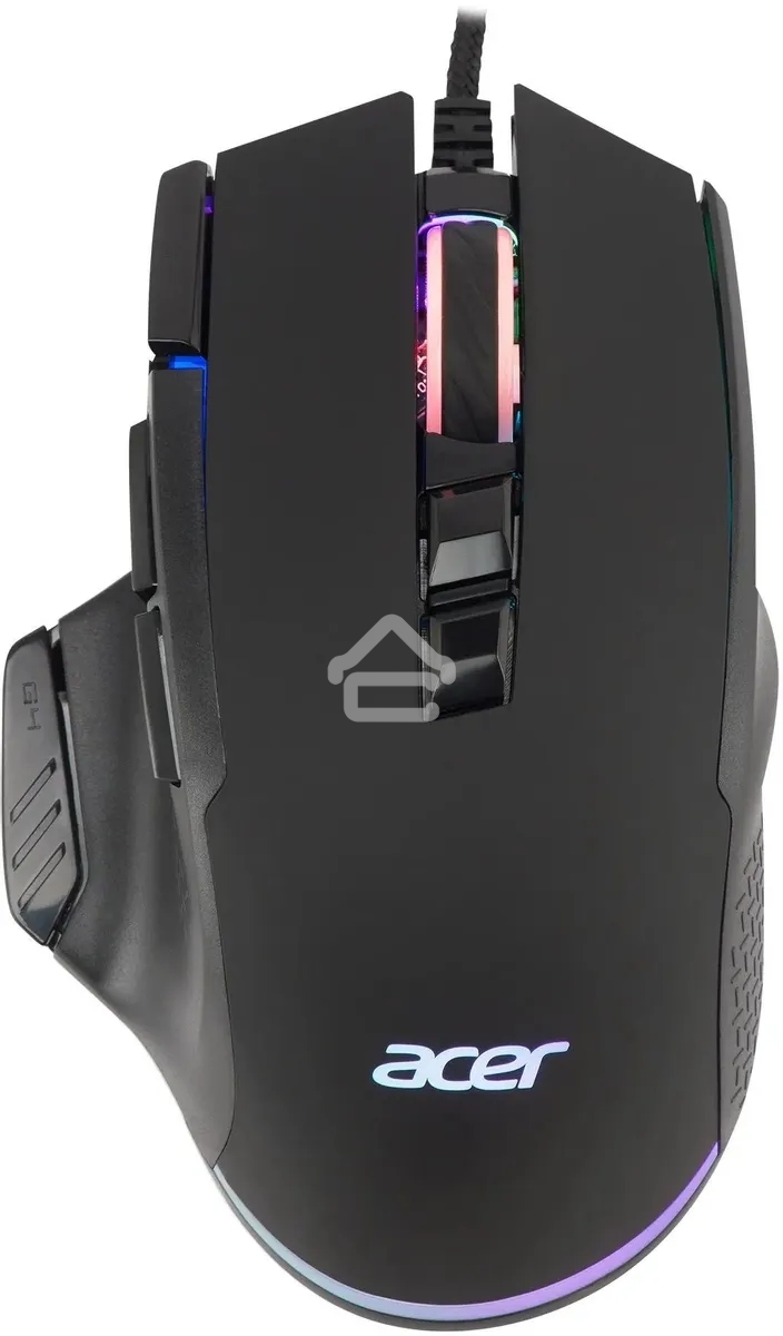 Мышь проводная Acer OMW180 черный, 6400 dpi, USB, кнопки - 9
