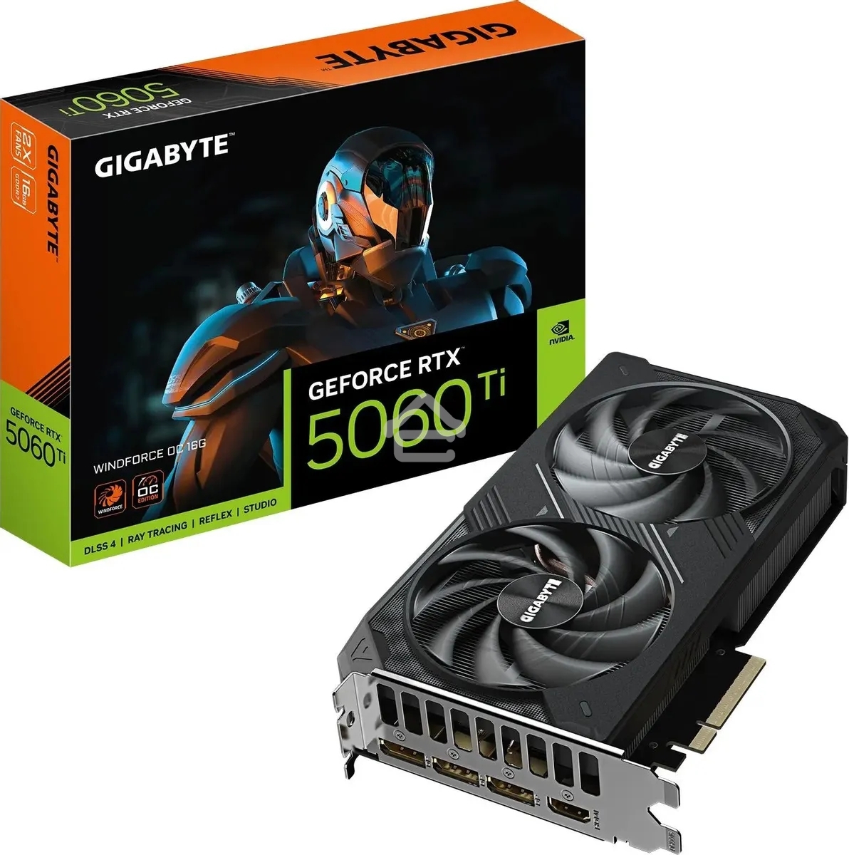 Видеокарта Gigabyte RTX 5060Ti WINDFORCE OC 16Gb GDDR7 128bit 3xDP HDMI 2FAN RTL
