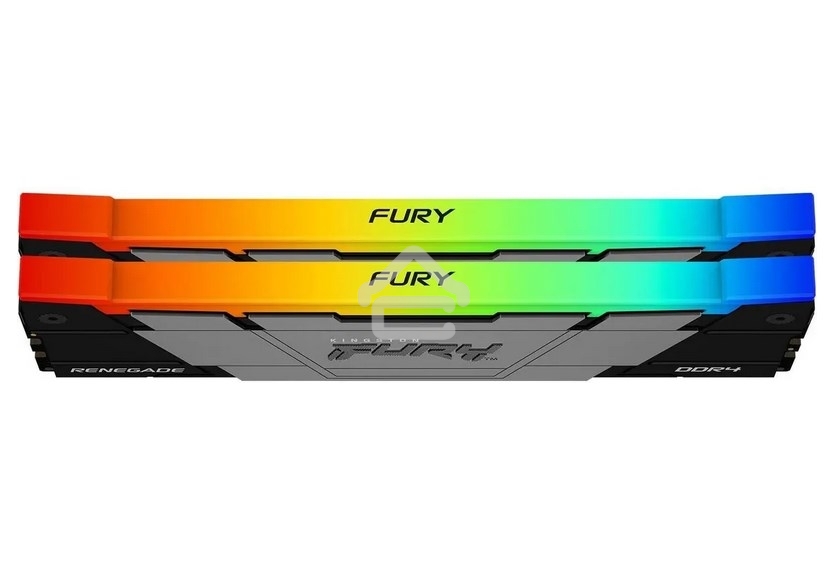 Оперативная память Kingston Fury Renegade, DDR4, 16GB (2x8GB), 3600MHz, CL16, DIMM, с радиаторами, RGB, серый/черный