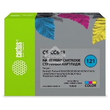 Картридж струйный Cactus CS-CC643 №121 многоцветный (9 мл.) для HP DJ D1663/D2563/D2663/D5563/F2423/F2483/F2493/F4213/F4275/F4283/F4583/PS C4683/C4783