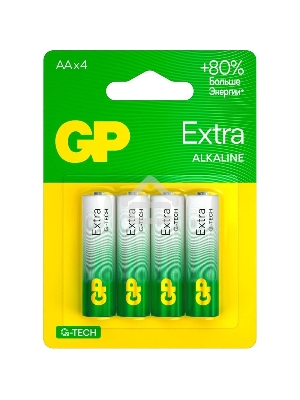 Батарея GP Extra Alkaline 15AXA21-2CRSBC4 AA (4шт) блистер