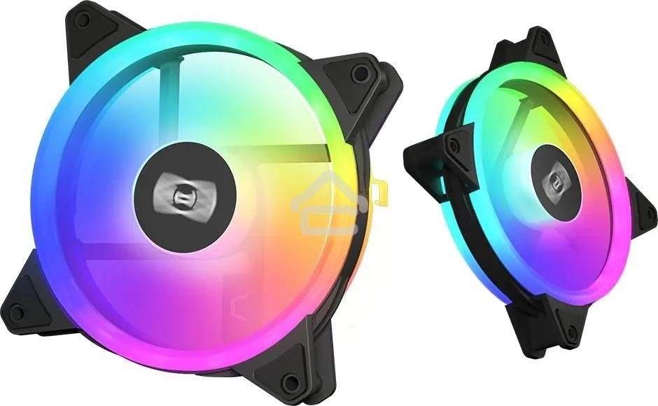 Вентилятор для корпуса PcCooler F3 T120 ARGb 120х120x25 черный 4-pin 21.6дБ (F3-T120BKAM1-GL) Ret