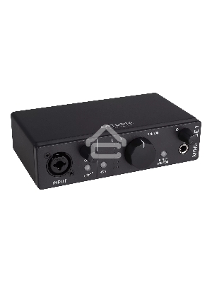 Аудиоинтерфейс USB Arturia MiniFuse 1 Black [800101] 24бит/192кГц, комбинированный разъем XLR и 6.3 мм для записи инструментов и вокала с фантомным питанием 48 В, выходы на монитор (L/R Jack), выход для наушников