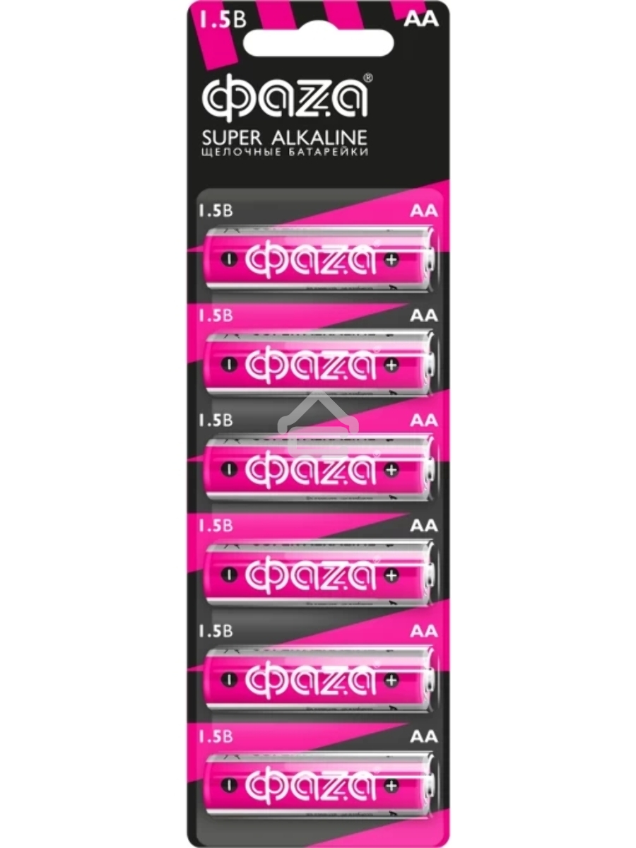 Элемент питания LR 6 (AA) ФАZА Super Alkaline блистер, 6 шт.