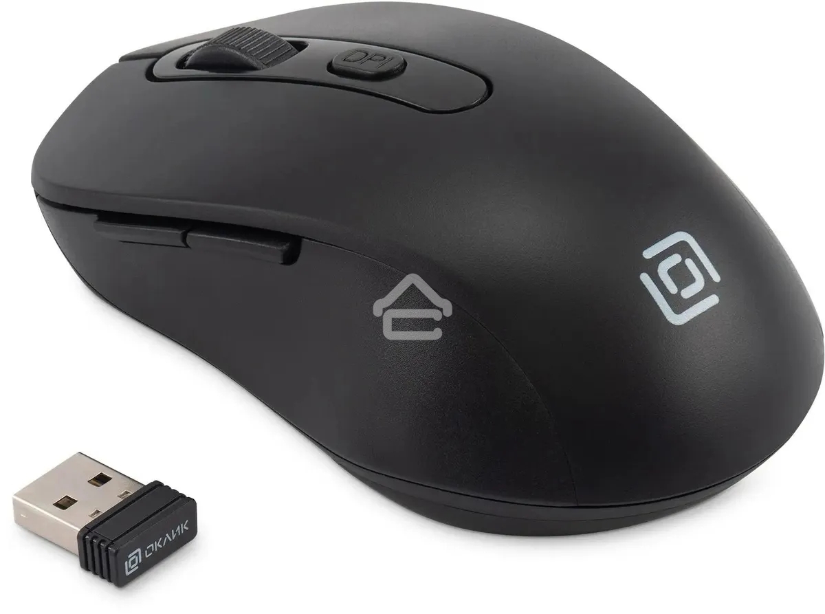 Мышь беспроводная Oklick 677MW черный, 1600 dpi, радиоканал, USB, кнопки - 6