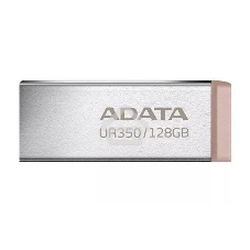 Флешка USB ADATA UR350 (UR350-128G-RSR/BG), 128Gb, USB 3.2, R/W 100/15, серебристый/коричневый
